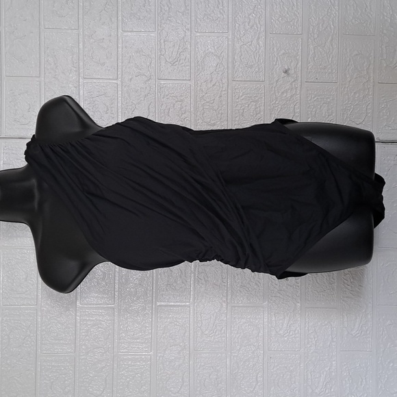 La Blanca Island Goddess Shirred One Shoulder One Piece - Black - Picture 6 of 12